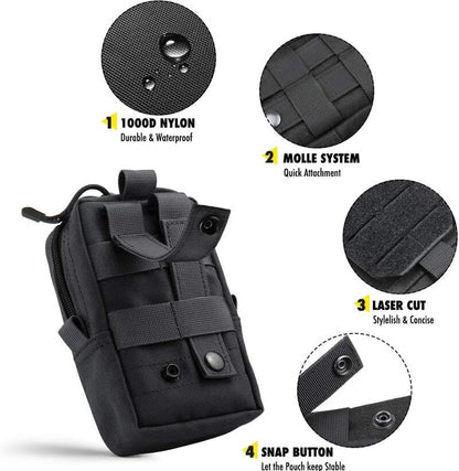 Tactical Molle Pouch Mobile Phone Waist Bag EDC Tool Travel Pack Outdoor Working Tools Holder