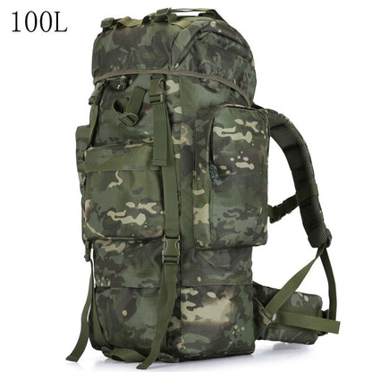 100L Large Capacity Tactical Backpack For Long Distance Hiking Travel Cross Country Trekking - High Quality Oxford Nylon Waterproof Adventure Bag