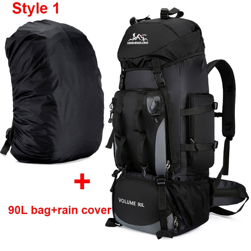 Large Capacity 80-90L Backpack For Trekking Hiking Camping Unisex Versatile Travel Rucksack