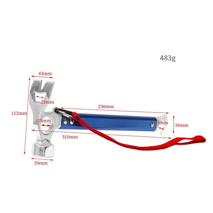 Lightweight Aluminium & Stainless Steel Tent Pag Hammer For Camping Tent Ground Sheet Awning Essential Tool For Field Survival