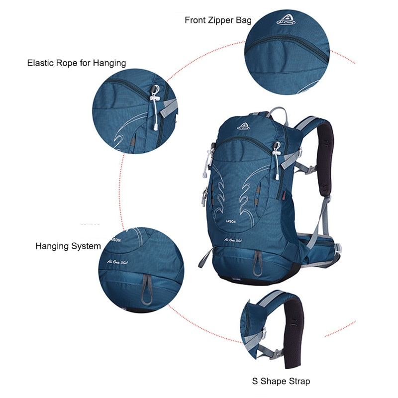 Ultralight 420D Nylon 30L Hiking Backpack For Trekking Camping Backpacking Medium Size Unisex Casual Daypack Rucksack