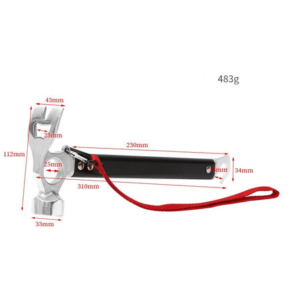 Lightweight Aluminium & Stainless Steel Tent Pag Hammer For Camping Tent Ground Sheet Awning Essential Tool For Field Survival