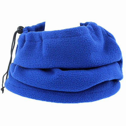 Unisex Warm Fleece Neck Gaiter Windproof Face & Neck Winter Scarf With Drawstring For Hiking Walking Headwear For Winter Sports