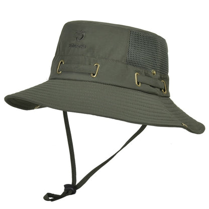 Men's Lightweight Boonie Hat For Camping Hiking Angling Backpacking Headgear Breathable Mesh Unisex Wide Brim Bucket Hat 