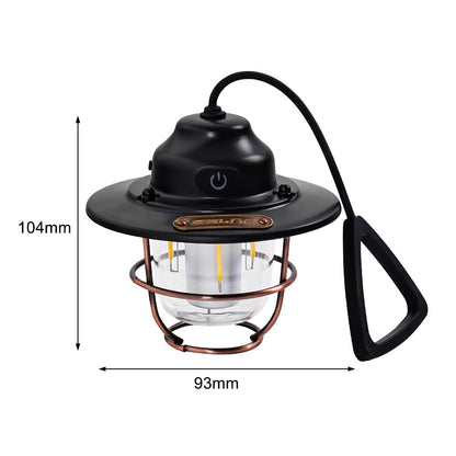 LED Camping Lamp Retro Hanging Tent Lamp Waterproof Dimmable Camping Lights 4500mAh Battery Emergency Light Lantern for Outdoor