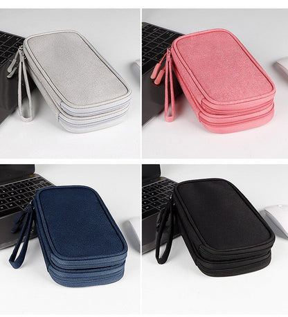 Portable Digital Gadget Travel Storage Bag Multi-Pocket Phone Pouch Organizer For Cable Earphones Power Banks etc