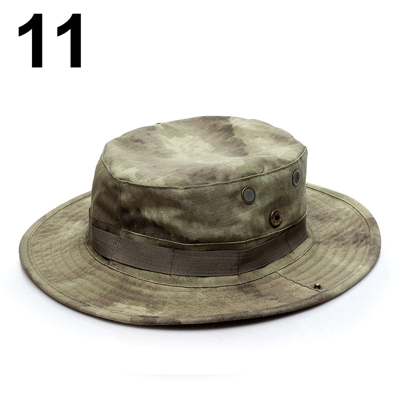 Camo Boonie Hat For Hiking Camping Trekking Backpacking Outdoor Travel Hat For Summer Autumn Spring, Sun Protection + Moisture Wicking