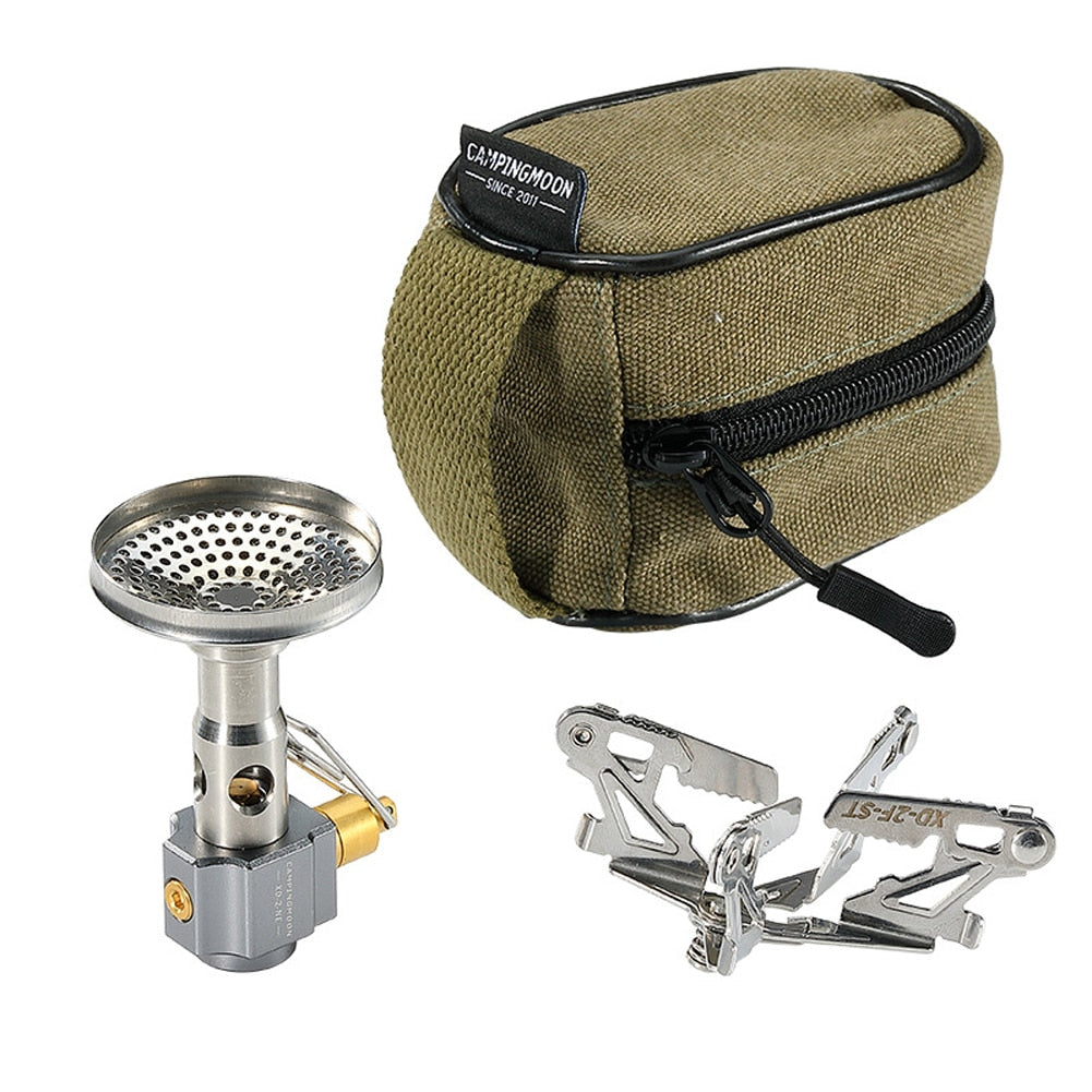 Portable Camping Stove Outdoor Cooking Gas Burner For Hiking Camping Backpacking - With Handy Storage Bag