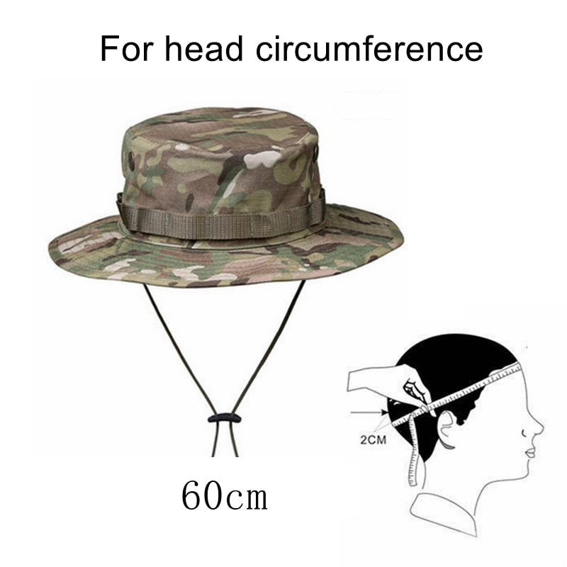 Camo Boonie Hat For Hiking Camping Trekking Backpacking Outdoor Travel Hat For Summer Autumn Spring, Sun Protection + Moisture Wicking