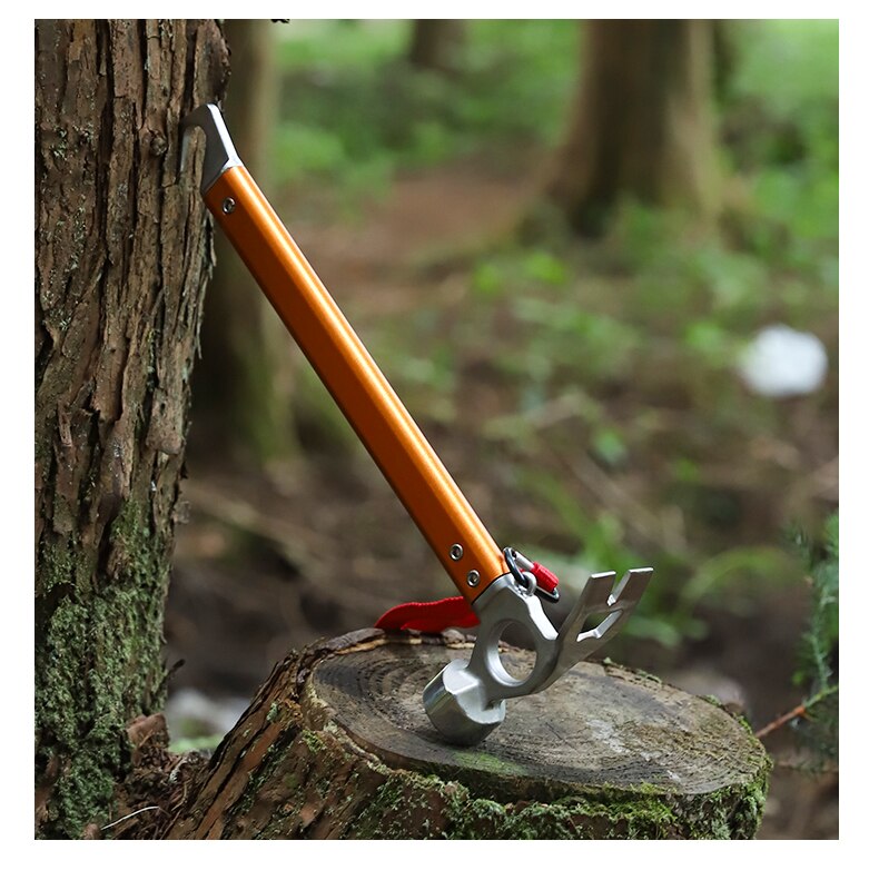 Lightweight Aluminium & Stainless Steel Tent Pag Hammer For Camping Tent Ground Sheet Awning Essential Tool For Field Survival