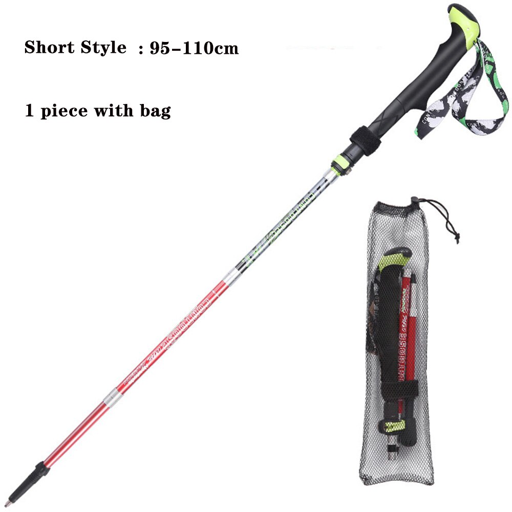 Telescopic Quick Lock Carbon Fiber Trekking Pole Ultralight Collapsible Portable Hiking Sticks For Backpacking Hiking Walking