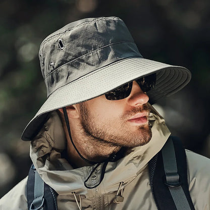 Men's Sunshade Hiking Hat For Trekking Camping Fishing Outdoor Gear Headwear With Large Eaves For Maximum Protection Against The Sun/Showers