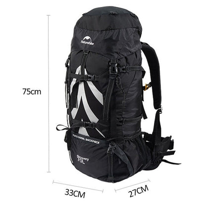 Big Capacity 70L Backpack For Mountaineering Hiking Unisex Waterproof Travel Rucksack