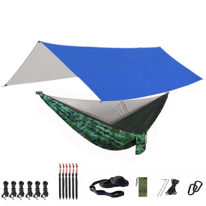 Camping Hammock with Mosquito Net and Rainfly Tarp - 300X300cm Portable Waterproof UV Protection Canopy Hammock