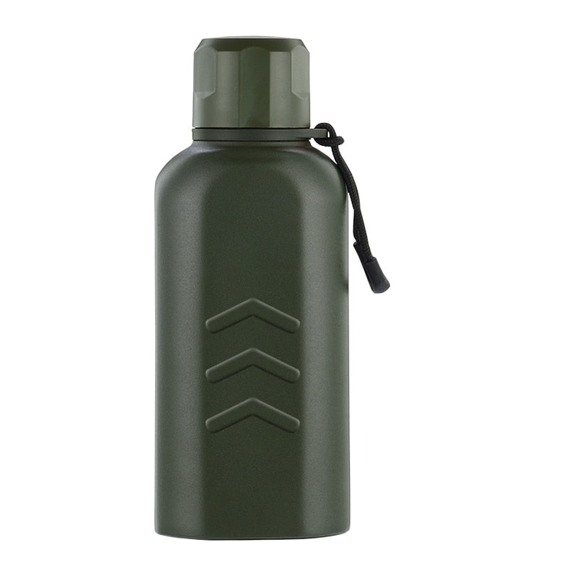 450ml Rugged Thermos Vacuum Flask - A Mini and Portable Insulated Stainless Steel Flask for Travel, Sports and Hiking