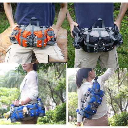 Multi-Compartment Trekking Waist Bag For Camping Hiking EDC Cycling Pack Running Water Bottle Pack