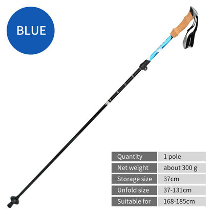 Telescopic Collapsible Trekking Poles Nordic Walking Sticks For Trekking Hiking - Foldable For Easy Storage In Backpack