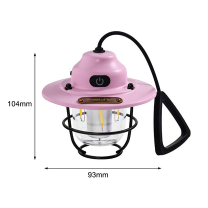 LED Camping Lamp Retro Hanging Tent Lamp Waterproof Dimmable Camping Lights 4500mAh Battery Emergency Light Lantern for Outdoor