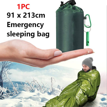 Portable Waterproof Emergency Survival Blanket Sleeping Bag Thermal Bivy Sack For Hiking Camping Trekking