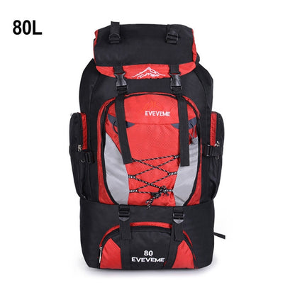 Large Capacity 80-90L Backpack For Trekking Hiking Camping Unisex Versatile Travel Rucksack