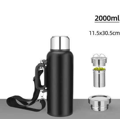 Large Capacity 2/3L Insulated Stainless Steel Thermos Flask With Lid Cup for Camping, Outdoor Travel and Hiking