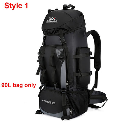 Large Capacity 80-90L Backpack For Trekking Hiking Camping Unisex Versatile Travel Rucksack