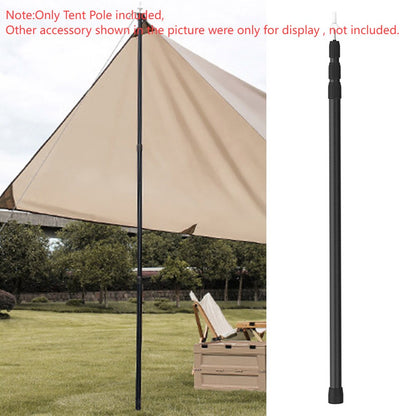 Lightweight Adjustable Height Telescopic Tent Poles 230cm Aluminum Support Rods For Awnings, Tents, Tarps & Canopies