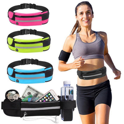  Unisex Trail Running Waist Bag With Water Bottle Holder Phone Pouch Sports Fanny Pack Hiking Waist Bag for Women Men Gym Bag