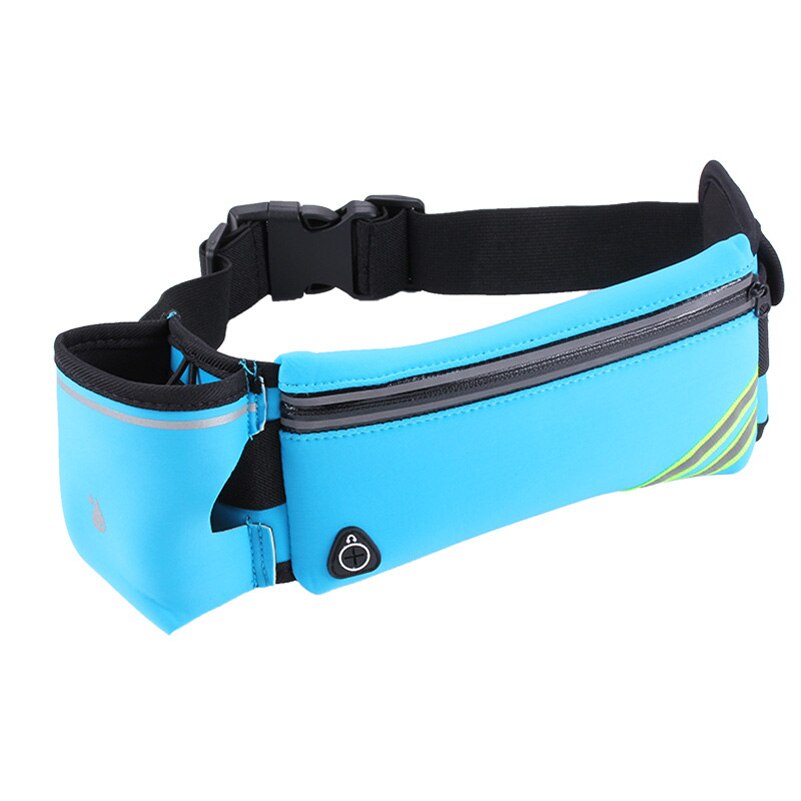 Waterproof Running Waist Belt Bag with Phone and Water Holder - Sports Fanny Pack for Women and Men Hiking Waist Bag