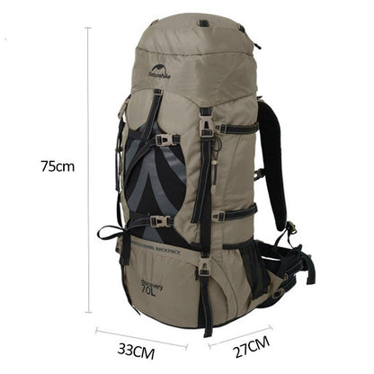 Big Capacity 70L Backpack For Mountaineering Hiking Unisex Waterproof Travel Rucksack