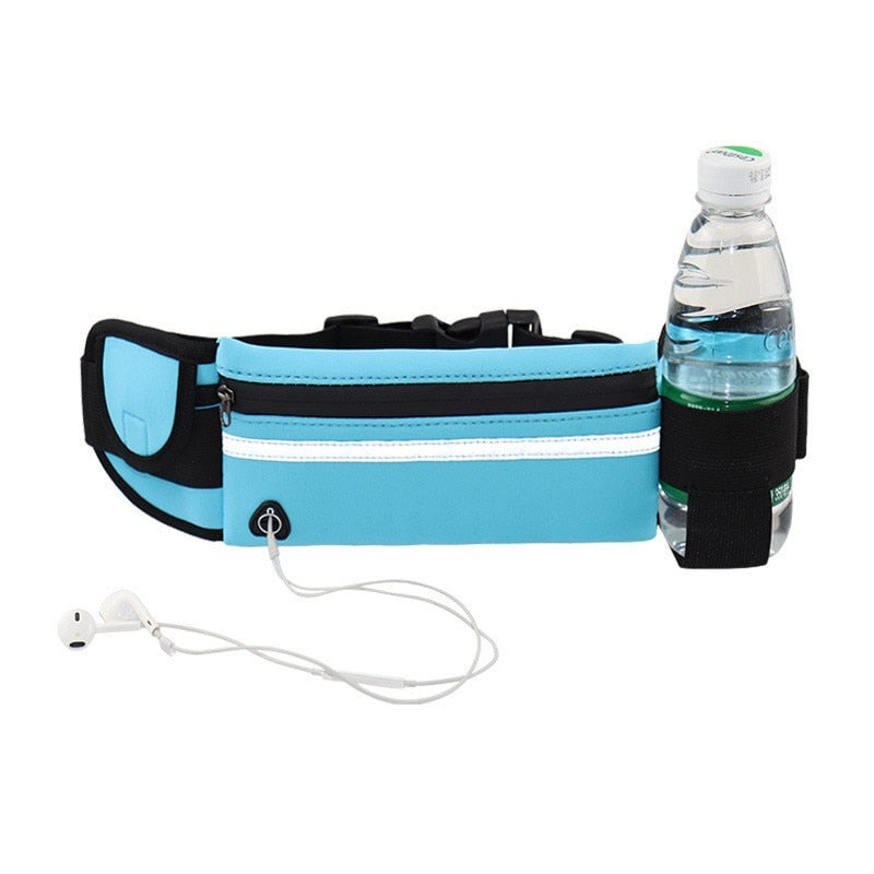  Unisex Trail Running Waist Bag With Water Bottle Holder Phone Pouch Sports Fanny Pack Hiking Waist Bag for Women Men Gym Bag