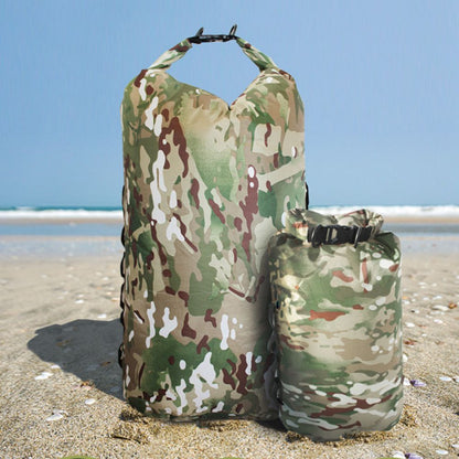 Camouflage Waterproof Stuff Sack Backpack Portable Outdoor Travel Adventure Bag For Paddle Boarding Rafting Dry Bag 3L - 35L