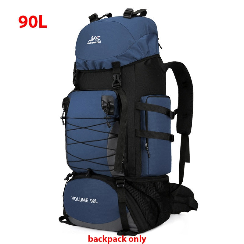 Large Capacity 80-90L Backpack For Trekking Hiking Camping Unisex Versatile Travel Rucksack