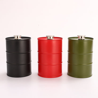 Vodka Oil Drums Drink Canister For Vodka 25oz Oil Barrel Whiskey Jug Portable Stainless Steel Alcohol Liquor Outdoor Travel Hip Flask 