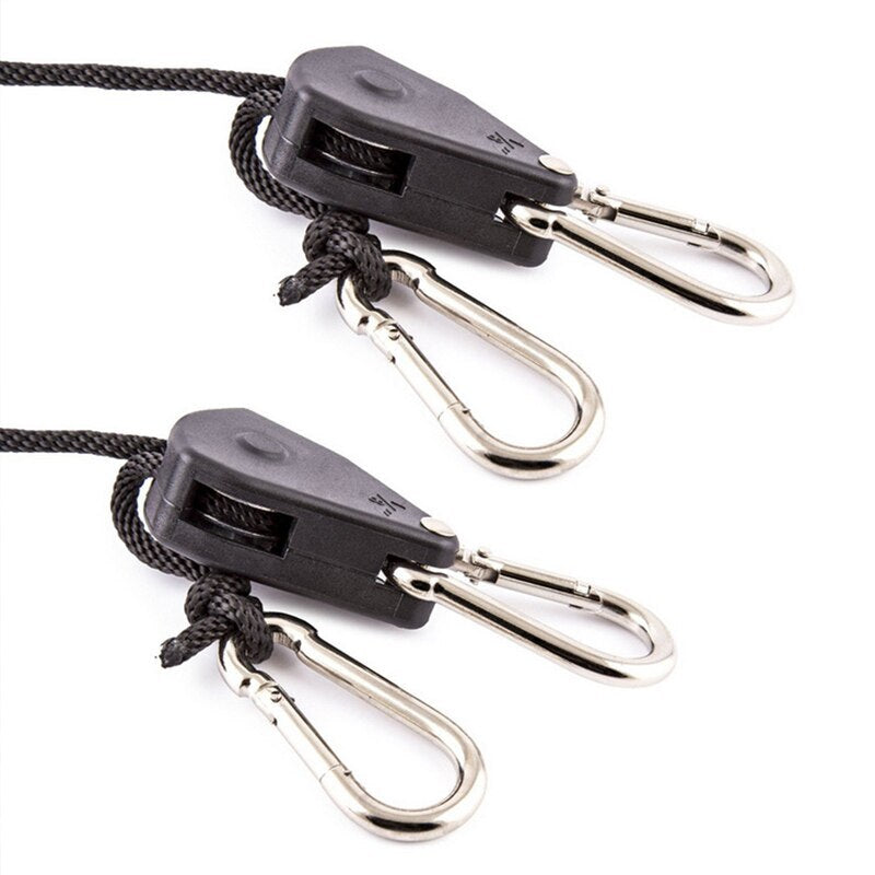 4pcs Adjustable 8inch Lanyard Pulley Ropes For Camping Awning Tent Hanging Lights Fans etc