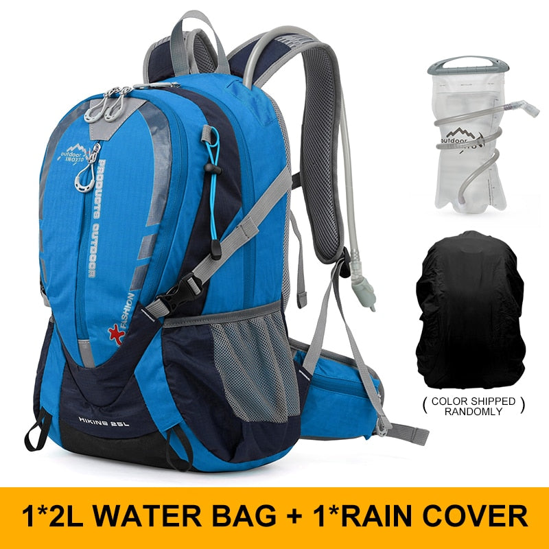 Hiking Backpack 25L Mountaineering Rucksack Ergonomic With 2L Water Hydration System