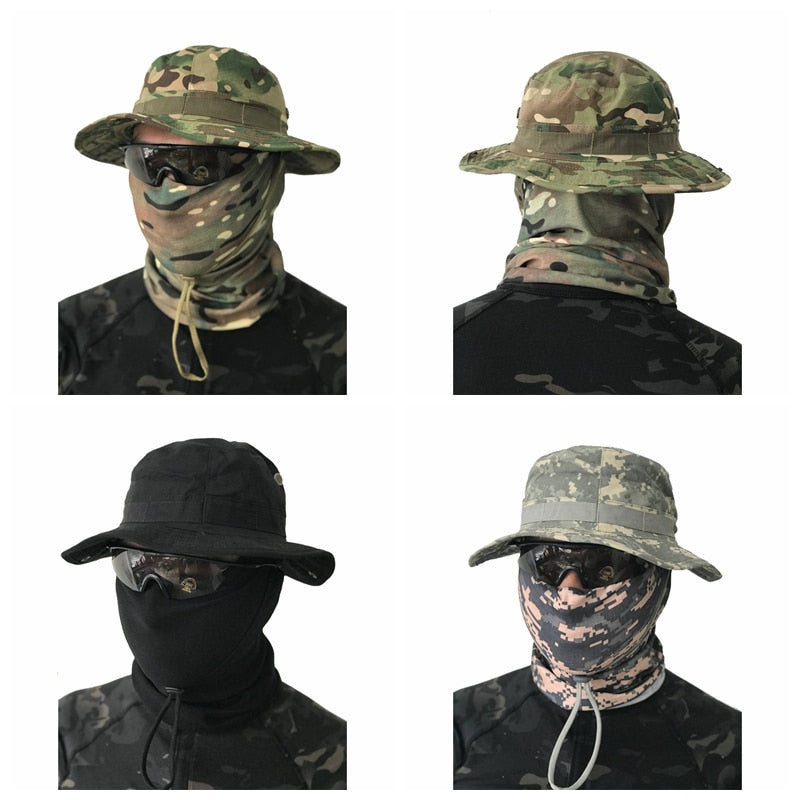 Camo Boonie Hat For Hiking Camping Trekking Backpacking Outdoor Travel Hat For Summer Autumn Spring, Sun Protection + Moisture Wicking