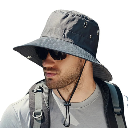 Men's Sunshade Hiking Hat For Trekking Camping Fishing Outdoor Gear Headwear With Large Eaves For Maximum Protection Against The Sun/Showers