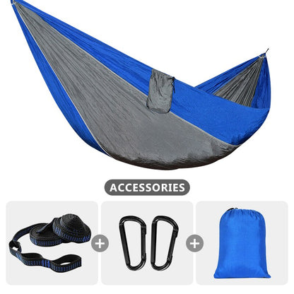 Portable Lightweight 210T Parachute Nylon Hammock for Camping Hiking Travel Adventure - Single Size 220x90cm