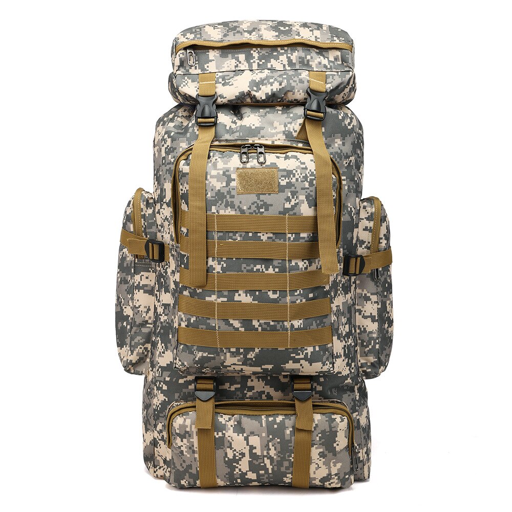 Large Capacity 55-60L Camo Backpack Waterproof Backpack Trekking Hiking Travel Rucksack