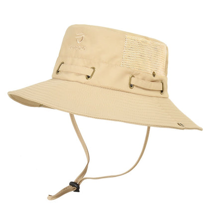 Men's Lightweight Boonie Hat For Camping Hiking Angling Backpacking Headgear Breathable Mesh Unisex Wide Brim Bucket Hat 