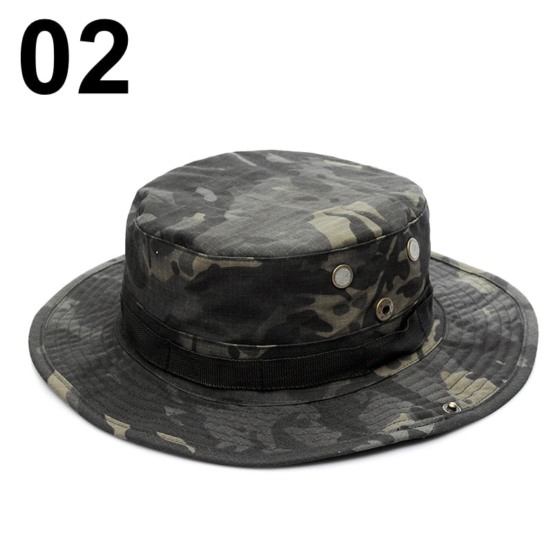 Camo Boonie Hat For Hiking Camping Trekking Backpacking Outdoor Travel Hat For Summer Autumn Spring, Sun Protection + Moisture Wicking