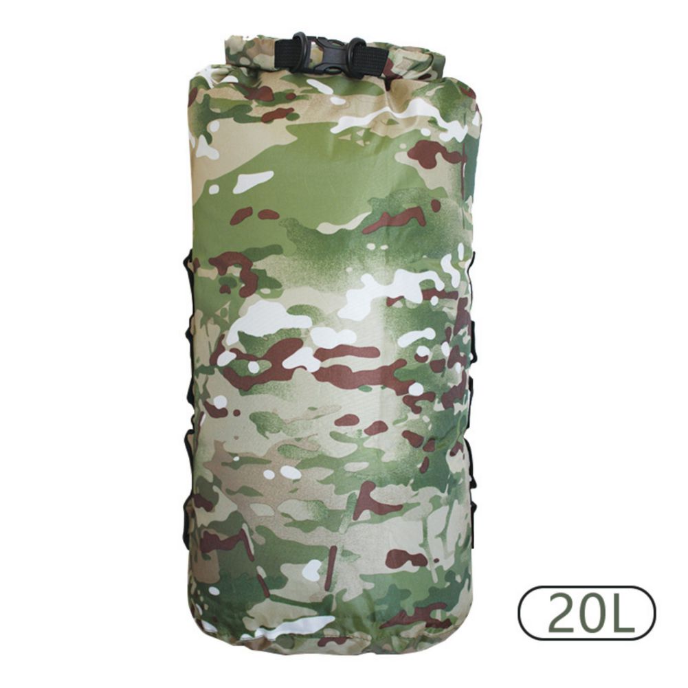 Camouflage Waterproof Stuff Sack Backpack Portable Outdoor Travel Adventure Bag For Paddle Boarding Rafting Dry Bag 3L - 35L