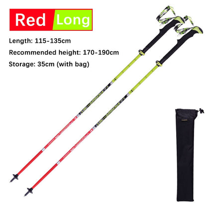 2Pcs Lightweight Carbon Fiber Trekking Poles Height Adjustable Folding 5 Sections Hiking Poles For Backpacking Cross Country Walking2Pcs Lightweight Carbon Fiber Trekking Poles Height Adjustable Folding 5 Sections Hiking Poles For Backpacking Cross Country Walking