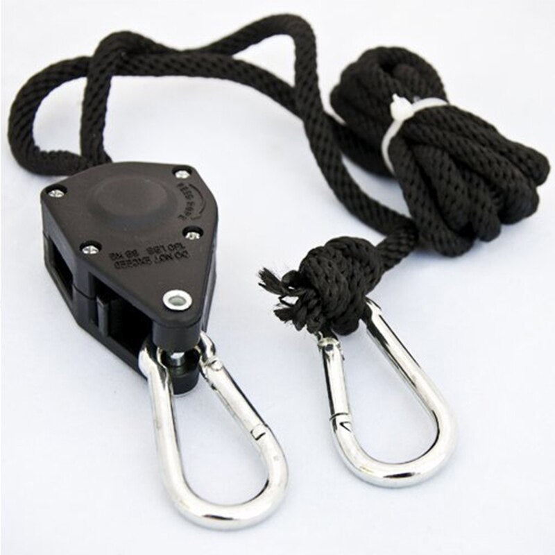 4pcs Adjustable 8inch Lanyard Pulley Ropes For Camping Awning Tent Hanging Lights Fans etc