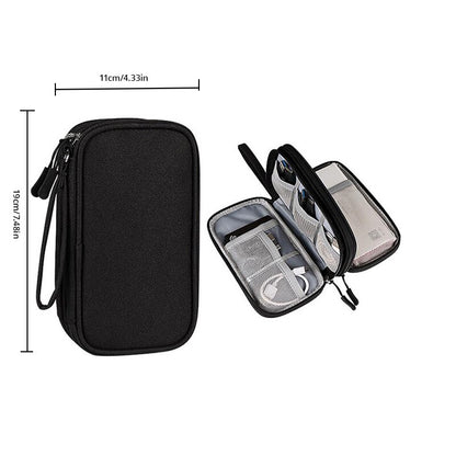 Portable Digital Gadget Travel Storage Bag Multi-Pocket Phone Pouch Organizer For Cable Earphones Power Banks etc