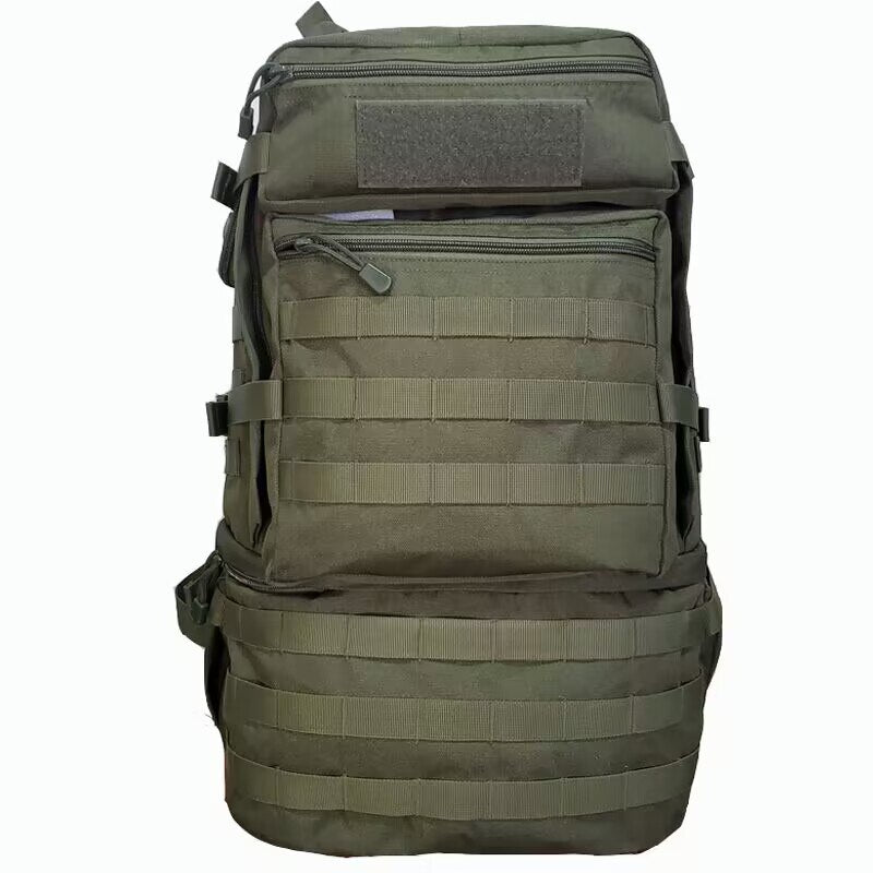 Large Capacity 50L Khaki Camouflage Molle Tactical Backpack With Air Cushion Belt for Travel, Hiking, and Camping