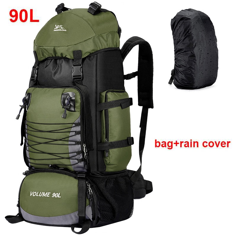 Large Capacity 80-90L Backpack For Trekking Hiking Camping Unisex Versatile Travel Rucksack