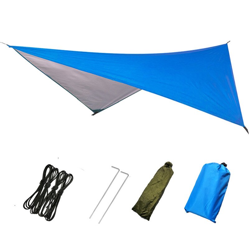 Lightweight Camping Tarp Canopy Shade Sail Waterproof Hammock Awning Bivvy Shelter For Hiking Backpacking Outdoor Survival