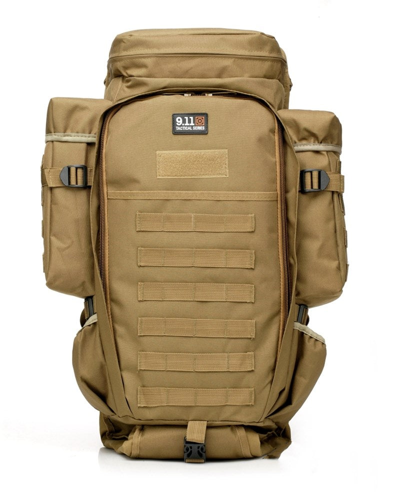 Large Capacity 65L Camo Tactical Backpack for Travel and Hiking With Ergonomic Air Cushion Belt